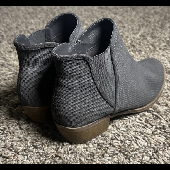 Kensie Women's Gerona Ankle Boots Size 7.5 Dark Gray Side Zipper Cowboy Western - Picture 7 of 11